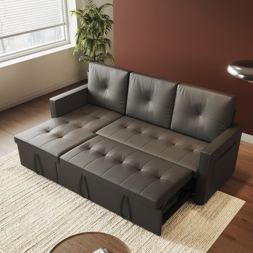 Dark grey seater sofa bed - seater,