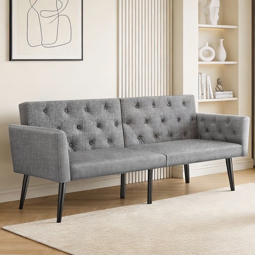 Double fabric sofa single bed - fabric,