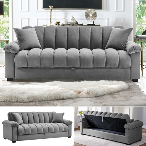 Grey sofa bed sleeper - grey, couch