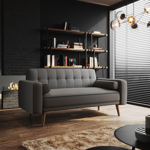 Grey seater fabric - grey, foam